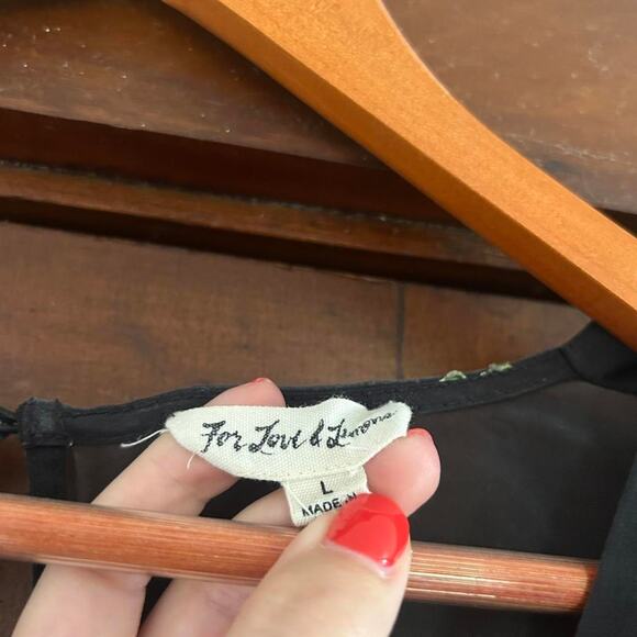 For Love And Lemons Cherry Twist Mini Dress Retro Burnout Velvet Pinup Cutouts L - Picture 4 of 7